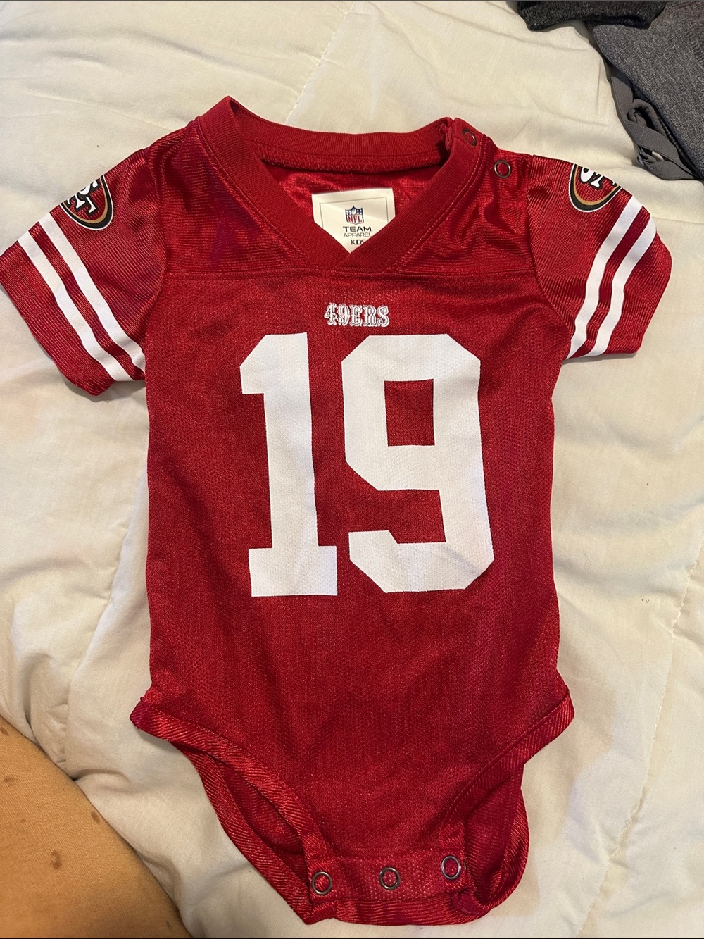 NFL San Francisco 49ers Red Infant Jersey Bodysuit #19